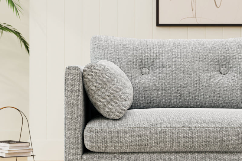 Valencia Riga Modern Fabric Sofa, Grey