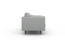 Valencia Riga Modern Fabric Sofa, Grey