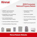 Rinnai 6.6 GPM 160K BTU Non-Condensing Liquid Propane Tankless Water Heater [351-RE160EP] (SAK47039)