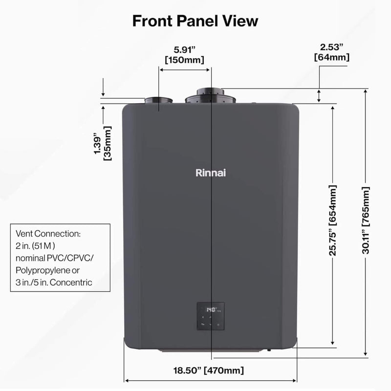 Rinnai Sensei CX 11 GPM Commercial High Efficiency Tankless Water Heater [351-CX199IN] (SAK75016)