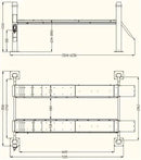 Katool Heavy Duty 4-Post Alignment Lift 15,000lbs (Rolling Jack Included) 4H150