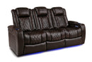 Valencia 2025 New Tuscany Leather Home Theater Seating Set of 3, Dark Chocolate