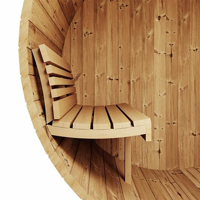 SaunaLife Model E6 Ergo Series 3-Person Thermo-Spruce Backyard Sauna Barrel [SL-MODELE6] (SAK38572)