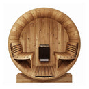 SaunaLife Model E7G Ergo Series 4-Person Outdoor Sauna Barrel With Glass Front [SL-MODELE7G] (SAK81934)