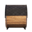 SaunaLife Model EE8G Ergo Series 6-Person Outdoor Sauna Barrel With Tempered Glass Front [SL-MODELEE8G] (SAK95812)