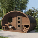 SaunaLife Model G11 8-Person Garden-Series Luxury Wooden Outdoor Home Sauna Kit [SL-MODELG11] (SAK72683)
