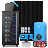 Off-Grid Solar Kits 12kW/15kW/18kW Options 120V/240V with 48v LiFePO4 Lithium Batteries & 415w Solar Panels SGR-18K20E