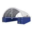 40'x40'x15' Double Truss Shipping Container Canopy Shelter, Outside