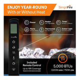 Simplifire Allusion Recessed Linear Electric Fireplace [SF-ALL48/50/60-BK] (SAK13256)