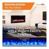 Simplifire Allusion Recessed Linear Electric Fireplace [SF-ALL48/50/60-BK] (SAK13256)