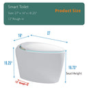Smart One-Piece Toilet With Bidet, Foot Sensor, LED Display And Dryer (SAK80112)