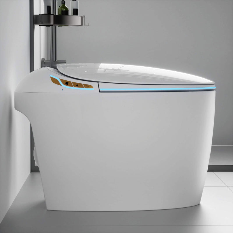Smart One-Piece Toilet With Bidet, Foot Sensor, LED Display And Dryer (SAK80112)