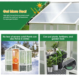 Outdoor Walk-In Polycarbonate Garden Greenhouse With Drain Holes, 4x6FT (SAK51873)