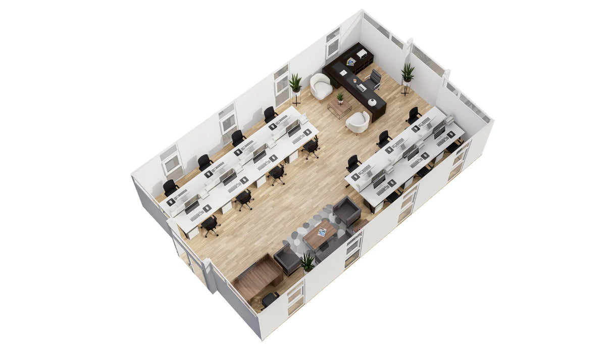 Arctic Haven - 40' Expandable Container Studio | Portable Off-Grid Office Workspace