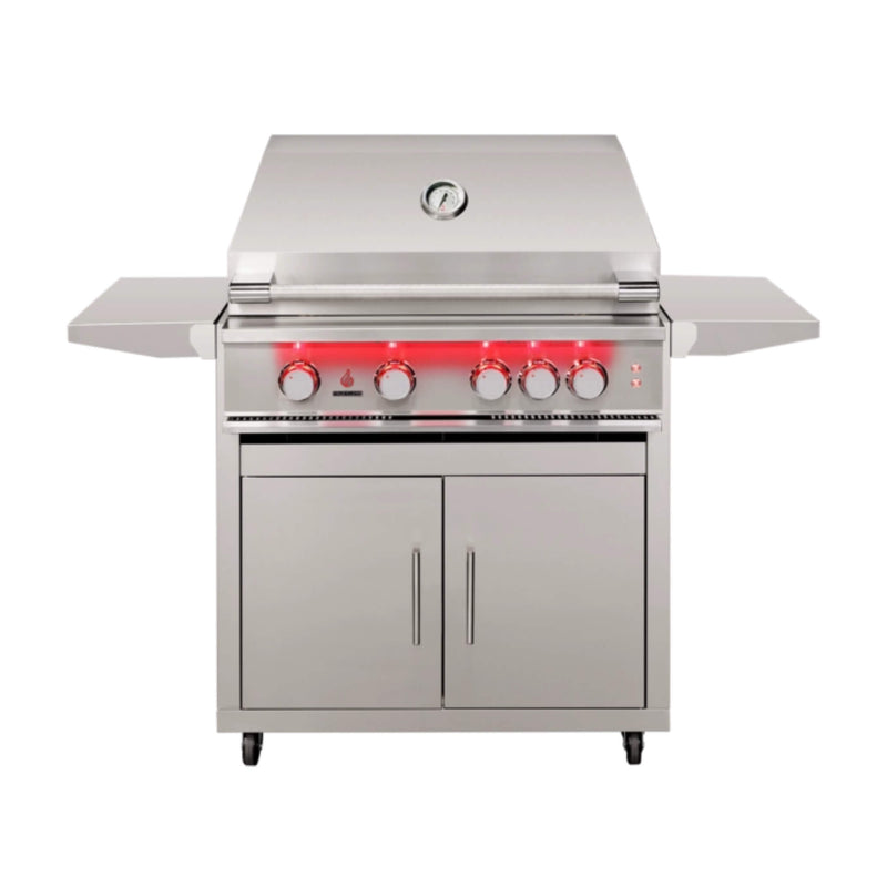 TrueFlame Built-In Stainless Steel Freestanding Gas Grills With Deluxe Cart [TF25/32/40] (SAK76845)