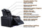 Valencia Tuscany Leather Home Theater Seating Set of 3, Navy Blue