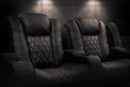 Valencia 2025 New Tuscany XL Luxury Leather Home Theater Seating Row of 6, Graphite