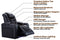 Valencia Tuscany Leather Home Theater Seating with Risers Row of 2, Midnight Black