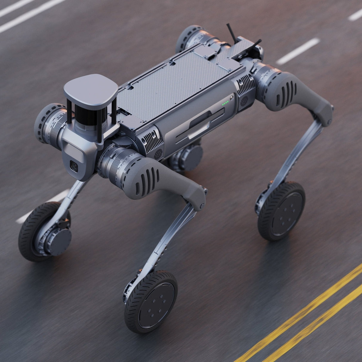 Unitree B2-W Industrial Quadruped Robotic Dog with LiDAR and Wheels