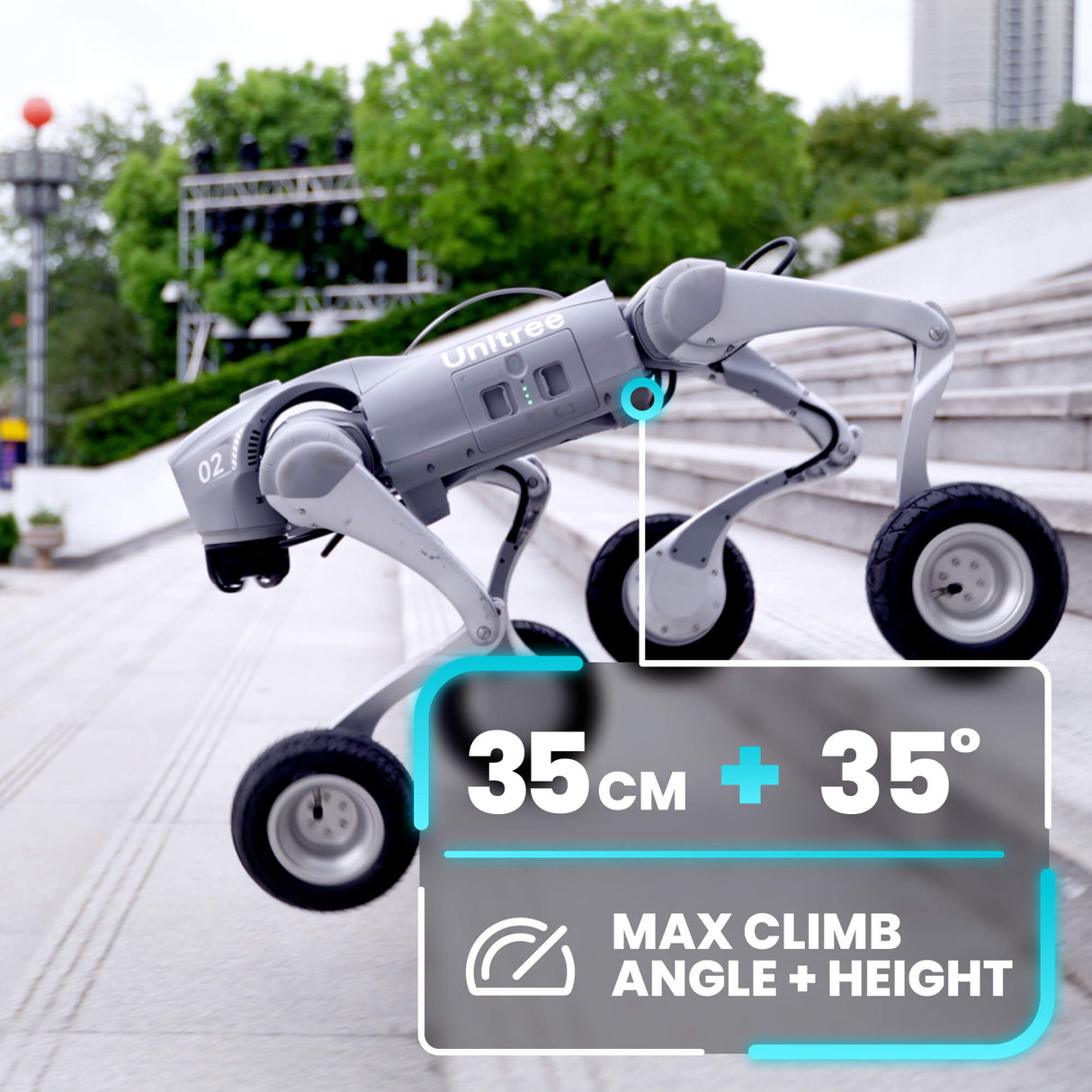 Unitree Go2-W AI Quadruped Robot Dog with Wheels