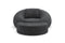 Valencia Grace Fabric Theater Lounge Cuddle Seat with Ottoman, Charcoal Grey