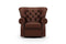 Valencia Liam Tufted Full-Anline Leather Recliner with Nailheads, Single Seat, Lipari Choco