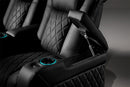 Valencia 2025 New Tuscany XL Luxury Leather Home Theater Seating Row of 2, Onyx