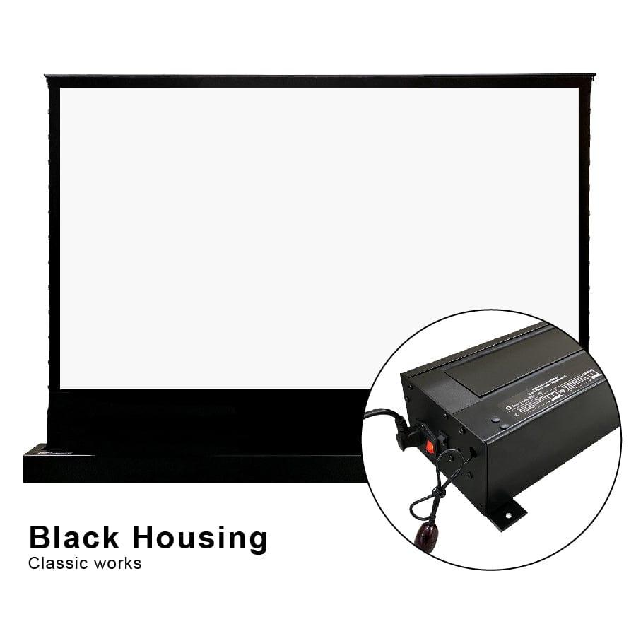 VIVIDSTORM S White Cinema Motorized Tension Floor Rising Projector screen– Classic Version