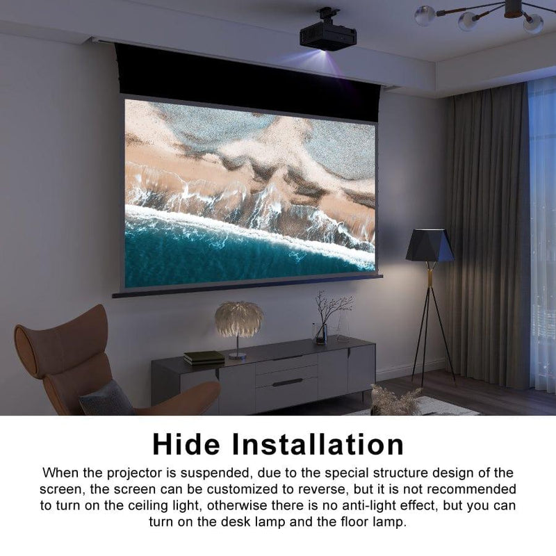 VIVIDSTORM PRO A Slimline Motorized Tension UST ALR Projector screen– Classic Version
