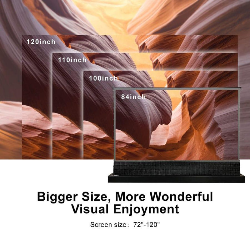 VIVIDSTORM S PRO P Motorized Tension Floor Rising UST ALR Perforated Projector screen– Classic Version Clearance