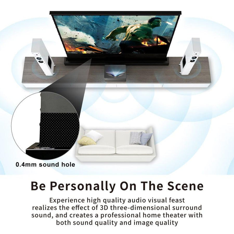 VIVIDSTORM S PRO/S PRO P Motorized Tension Floor Rising UST ALR Projector screen– Classic Version
