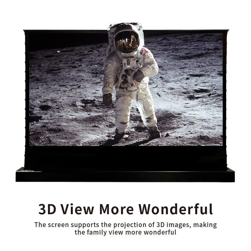 VIVIDSTORM S White Cinema Motorized Tension Floor Rising Projector screen– Classic Version