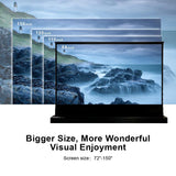 VIVIDSTORM S White Cinema Motorized Tension Floor Rising Projector screen– Classic Version