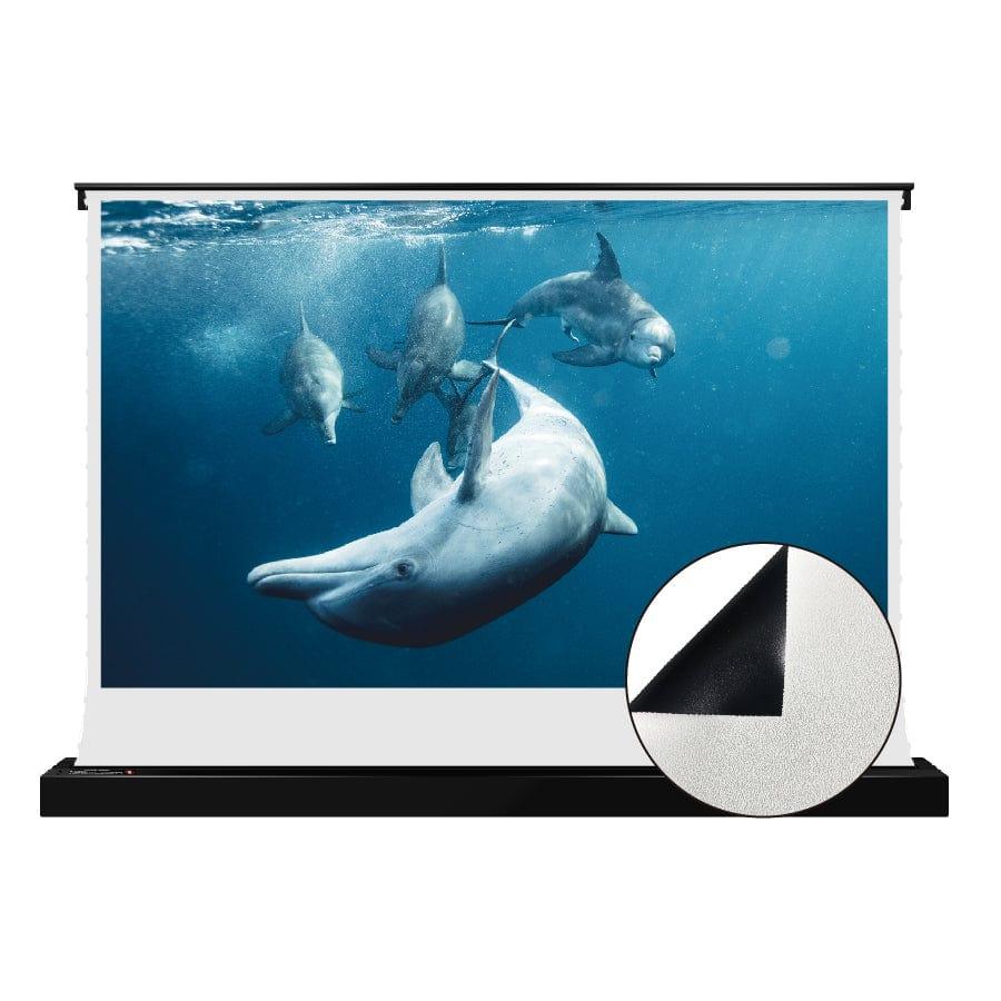 VIVIDSTORM S White Cinema Motorized Tension Floor Rising Projector screen– Classic Version