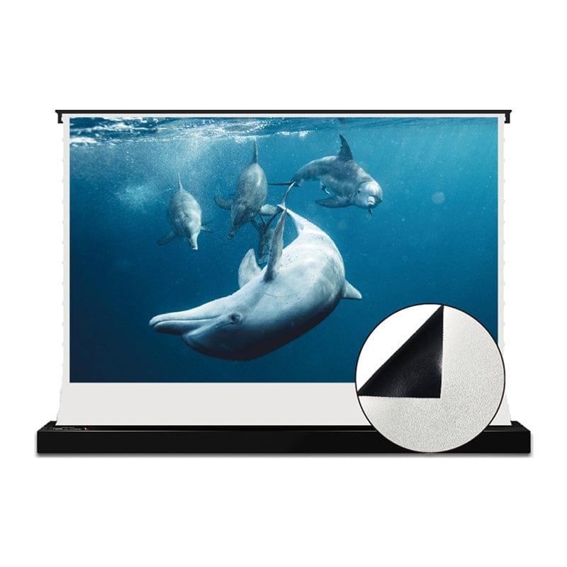 VIVIDSTORM S White Cinema Motorized Tension Floor Rising Projector screen– Classic Version