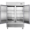 54"W Commercial Refrigerator 42 cu. ft. 2 Solid Door Reach-In Refrigerator