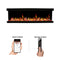 2025 New Warmcastle 50-inch 3-Sided Smart Electric Fireplace with Crackling Sounds, App Diamond-like Crystal (Model: ZEF50T)