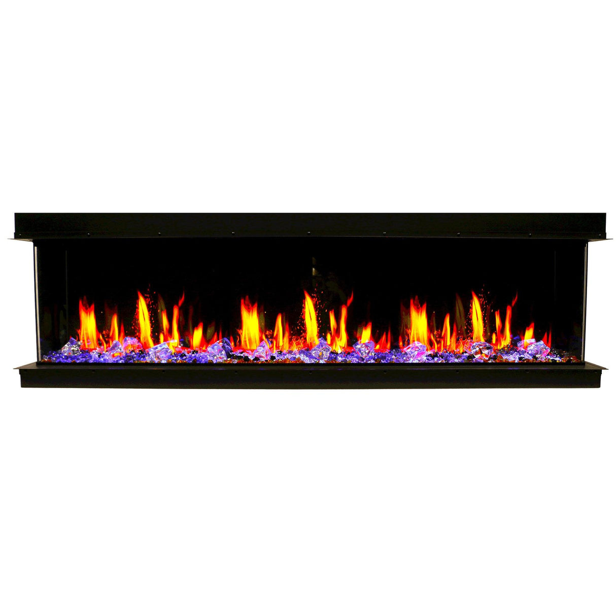 2025 New Litedeer Homes Warmcastle 72-Inch 3-Sided Smart Electric Fireplace (Model: ZEF72T) – WiFi-Enabled with Smart App Control