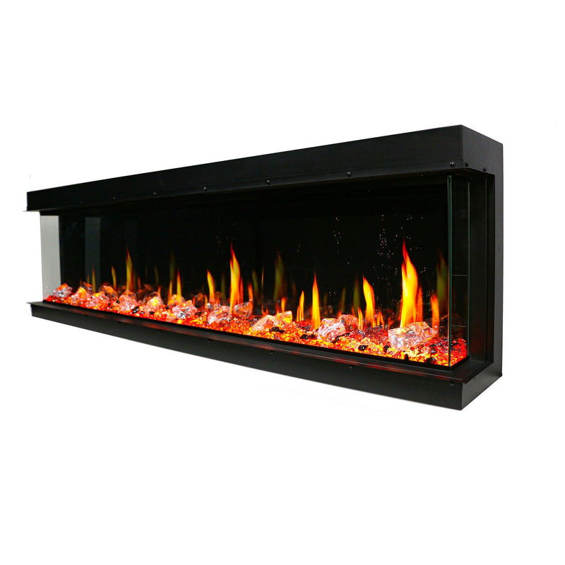 2025 New Litedeer Homes Warmcastle 72-Inch 3-Sided Smart Electric Fireplace (Model: ZEF72T) – WiFi-Enabled with Smart App Control