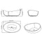 WBT Premium Freestanding Extra Large Oval Stone Besin Soaking Bathtub, 71" (SAK80751)