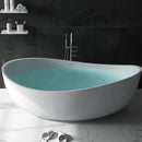 WBT Premium Freestanding Extra Large Oval Stone Besin Soaking Bathtub, 71" (SAK80751)