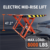 Katool KT-X90E 8,000 lb Mid Rise Scissor Lift - Electric Lock