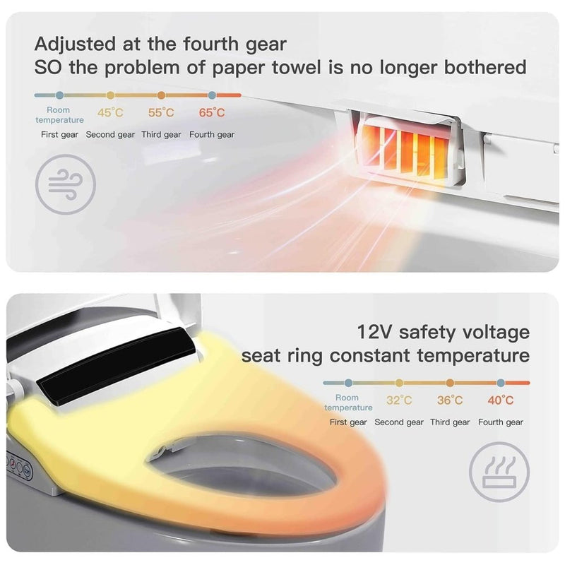 Premium Automatic Single-Piece Home Smart Toilet With Bidet, Foot Sensor And Heated Seat (SAK96152)