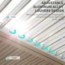 [12x20FT] Outdoor Hardtop Louvered Pergola With Adjustable Aluminum Rainproof Roof (SAK18625)