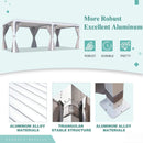 [12x20FT] Outdoor Hardtop Louvered Pergola With Adjustable Aluminum Rainproof Roof (SAK18625)