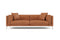 Valencia Zadar Leather Wide Seats Sofa, Cognac