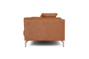 Valencia Zadar Leather Wide Seats Sofa, Cognac