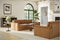 Valencia Zaira Leather Wide Sofa, Camel Brown