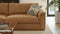 Valencia Zaira Leather Wide Sofa, Camel Brown